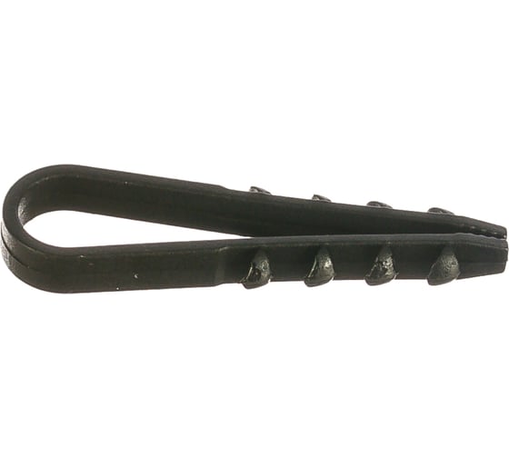 Дюбель хомут КРЕП-КОМП для крепления кабеля цвет-чёрный 5х10 100шт .