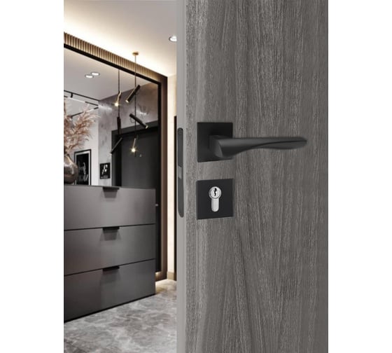 Ручка раздельная Trodos 870 серия 03 slim, черный матовый 204938