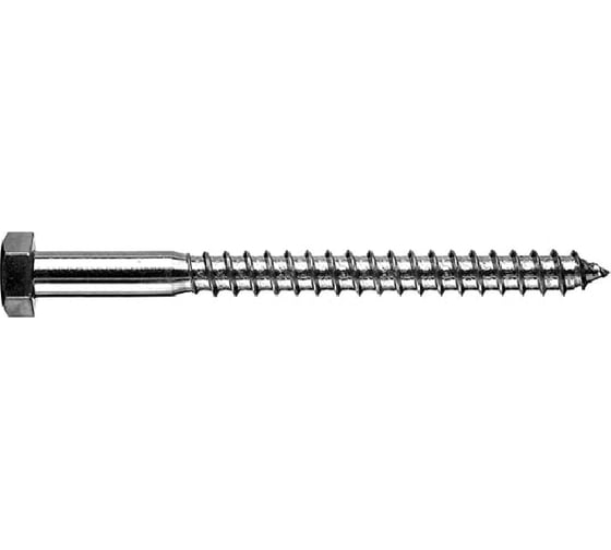 Сантехнический шуруп Промрукав 8x90 DIN 571, глухарь, цинк, 10 шт. PR08.9722