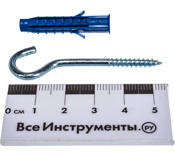 Шуруп с полукольцом и дюбелем Tech-Krep KRHS-6 200шт 00001485