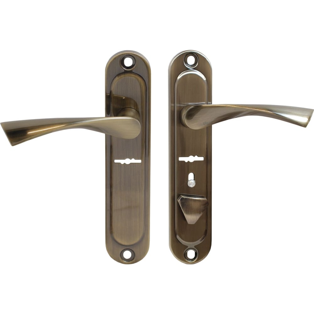 Комплект ручек Аллюр 03S AB L левый, для сувальдных замков, м/о 42 мм ...