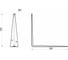 Полкодержатель AKS металлический, 150x125 мм модель 1, серебро, AK 43883 2