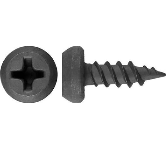 Саморез Промрукав Клоп 3.5x9.5, металл-металл, фосфатированный, шлиц Philips №2, сверло 10 шт. PR08.9358 1