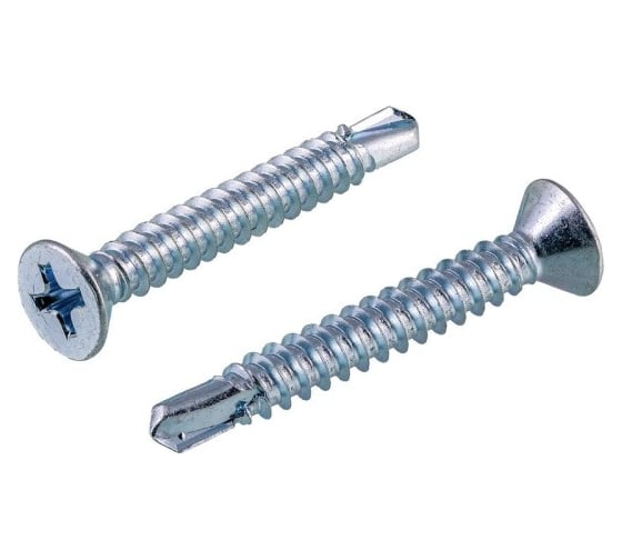 Саморез потайной КРЕП-КОМП цинк, 3.9x32 мм, сверло, DIN 7504P, 500  шт. спм3932фмк 1