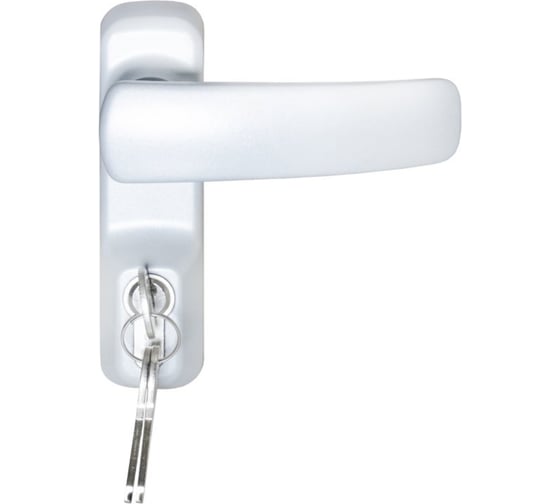 Внешняя нажимная ручка для противопожарных дверей DOORLOCK DL PD900FR/H1, серебристая MG, с цилиндром, толщина двери до 60мм 75435
