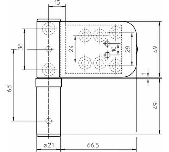 Петля SIMONSWERK SIKU 3D Serie K 4045 RAL 9016 белая, для дверей из PVC, вес полотна до 80 кг, фальц 15-19 мм 67520