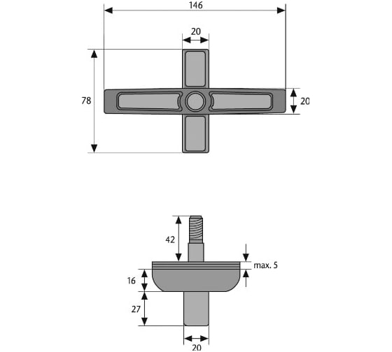 Оконный замок ABUS 2520 W белый B/SB 64532
