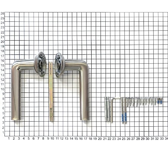 Ручка DOORLOCK DL Fenix A16R SN матовый никель, A=55-85мм 73211