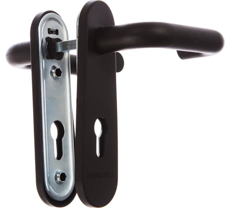 Гарнитур для пожарных дверей DOORLOCK V S38KP/F PZ72 серия Variant, на короткой накладке, черный, подпружиненная, А=47-75мм 79050