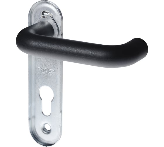 Гарнитур для пожарных дверей DOORLOCK V S38KP/F PZ72 серия Variant, на короткой накладке, черный, подпружиненная, А=47-75мм 79050