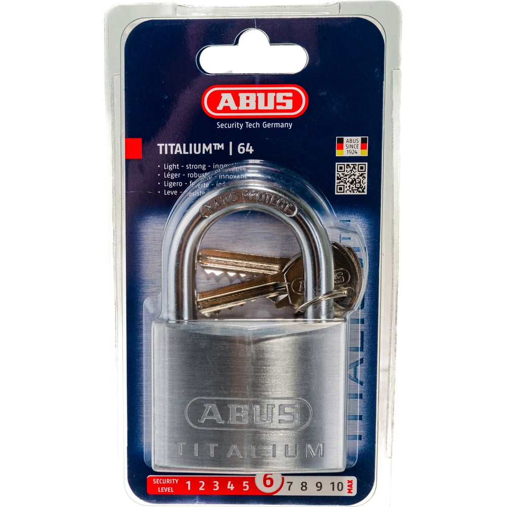 Навесной замок ABUS 64TI/60 TITALIUM B\EFSPP 64972 - выгодная цена ...