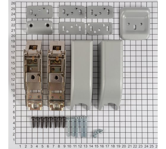 Верхняя и нижняя защелки DOORLOCK DL PD900FR/L, серебристые MG для противопожарных и наружных дверей 75434
