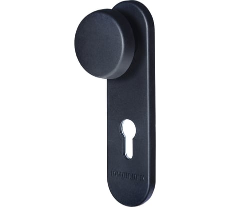 Кноб/нажимная ручка для противопожарных дверей DOORLOCK V S38KP-KNOB/F PZ72 серия Variant, на короткой накладке, черная, А=52-75мм 79054