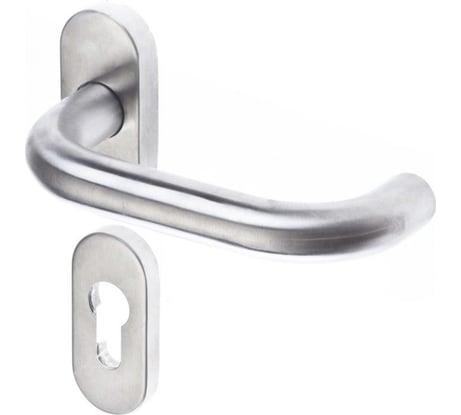 Гарнитур для профильных дверей DOORLOCK DL 038UR/F PZ U-form Rt нержавеющая сталь на розетках 73306