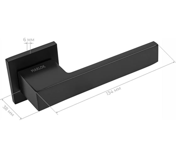 Ручка раздельная Marlok РИНГО BL матовый черный 030188
