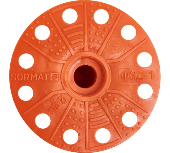 Дюбель теплоизоляционный тарельчатый SORMAT ФЗД-1x195, коробка 200 шт 8730195000