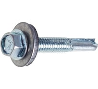 Саморез кровельный STARFIX 6.3x25 мм цинк, шайба с прокладкой, PT5, 50 шт. SMP2-61745-50