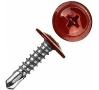 Саморез STARFIX 4.2x19 мм, с пресс-шайбой, цинк, со сверлом, RAL 3005, 150 шт. SMP1-58822-150