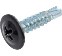 Саморез STARFIX 4.2x19 мм, с пресс-шайбой, цинк, со сверлом, RAL 9005, 150 шт. SMP1-50908-150