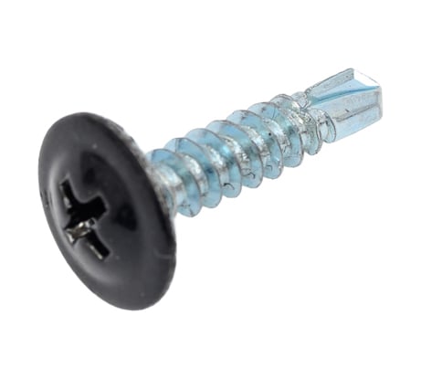 Саморез STARFIX 4.2x19 мм, с пресс-шайбой, цинк, со сверлом, RAL 9005, 150 шт. SMP1-50908-150