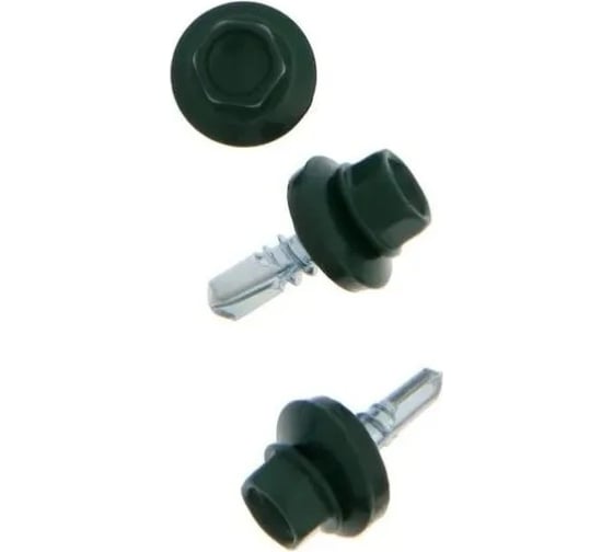 Саморез HAUPT 5.5х19 мм, крашеный, в упаковке 250 шт., зеленый мох (RAL 6005) 4673729051163 1