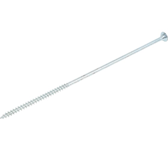 Саморез Стройметиз 6,0x200 мм, универсальный, белый цинк, 2 шт. европодвес 00000076758 2151201 1