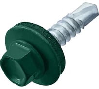 Саморез Стройметиз 5,5x19 кровельный, зеленый мох (RAL 6005) 60 шт, коробка 00000031852 299551
