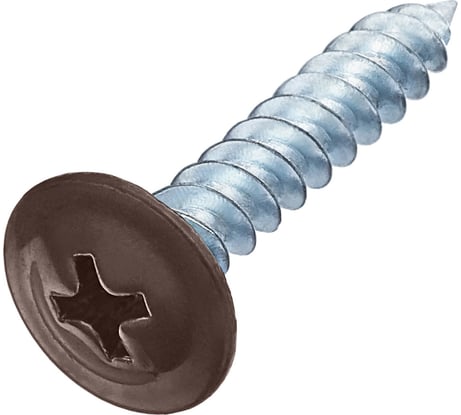 Саморез Стройметиз 4,2x19 металл-металл с прессшайбой, RAL 8017, 30 шт, европодвес 00000027070 25300819130