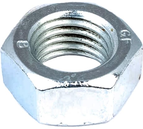 Гайка Стройбат DIN 934 М22 белый цинк 6 шт 274061