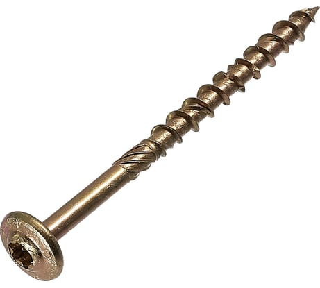 Саморез конструкционный универсальный Стройметиз 8,0x220 желтый, пресс-шайба,TX40, этикетка 00000030240 216122021