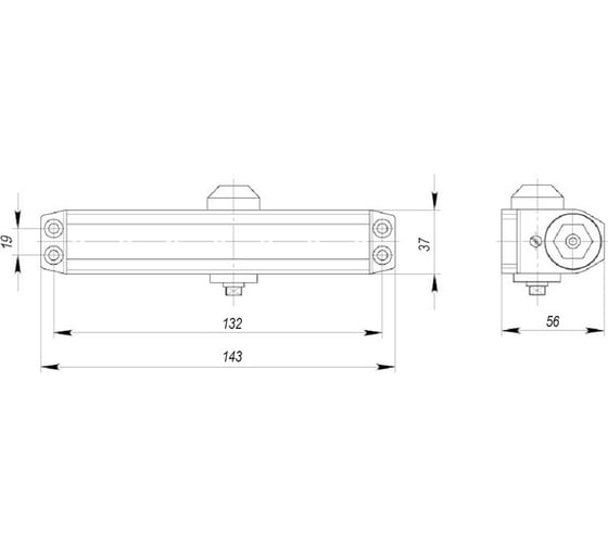 Доводчик дверной AJAX DCTR15-60 hold open WH белый 48699