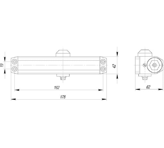 Доводчик дверной AJAX DCTR50-100 hold open BR коричневый 48705