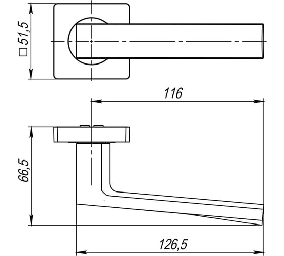 Ручка раздельная AJAX K.JK51.ERGO (ERGO JK) BL-24 черный 48379