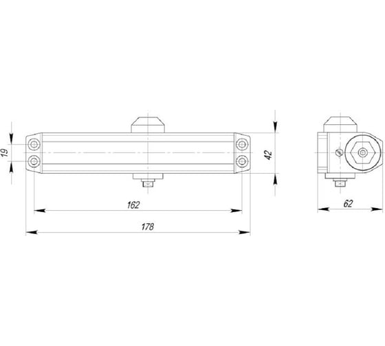 Доводчик дверной AJAX DCTR50-100 hold open WH белый 48703