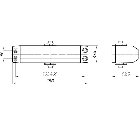 Доводчик дверной AJAX DCTR80-140 (TDR-140) 80-140 кг, BR коричневый 47563