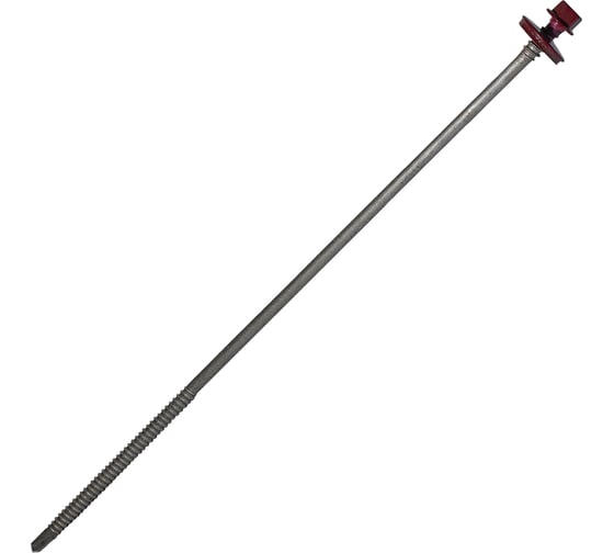 Саморез для сэндвич-панелей HARDWEX ТМ HWX5-P10-6.3/5.5x240 мм, св.№3, RUSPERT, RAL 3005, 50 шт. 5190024092671