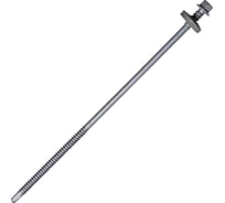 Саморез для сэндвич-панелей HARDWEX ТМ HWX5-P10-6.3/5.5x240 мм, св.№3, RUSPERT, RAL 9006, 50 шт. 5190024092862
