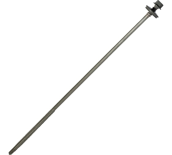 Саморез для сэндвич-панелей HARDWEX ТМ HWX5-P10-6.3/5.5x240 мм, св.№3, RUSPERT, RAL 7005, 50 шт. 5190024092794