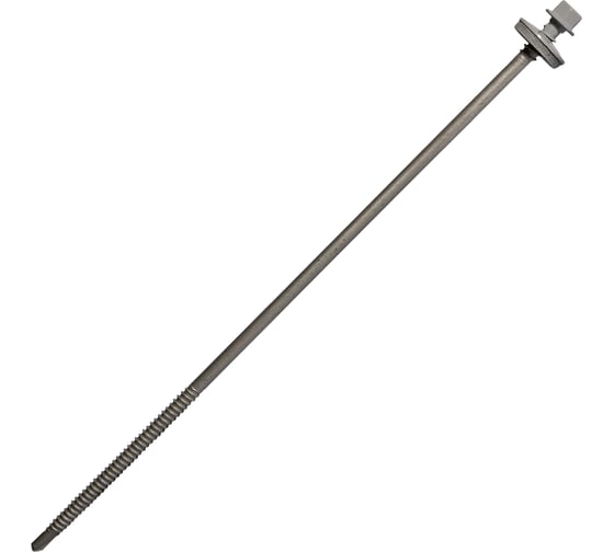 Саморез для сэндвич-панелей HARDWEX ТМ HWX5-P10-6.3/5.5x240 мм, св.№3, RUSPERT, RAL 7004, 50 шт. 5190024092787