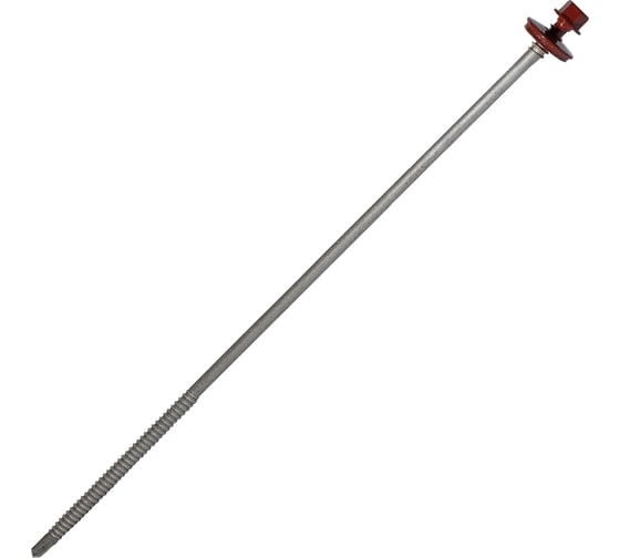 Саморез для сэндвич-панелей HARDWEX ТМ HWX5-P10-6.3/5.5x240 мм, св.№3, RUSPERT, RAL 3009, 50 шт. 5190024092688