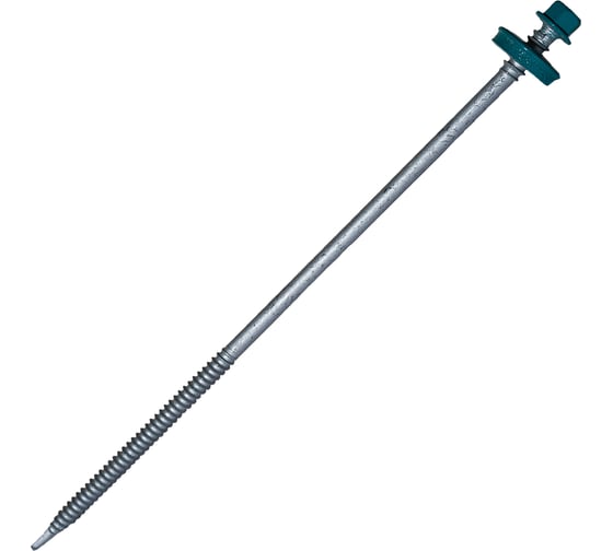 Саморез для сэндвич-панелей HARDWEX ТМ HWX5-P10-6.3/5.5x240 мм, св.№3, RUSPERT, RAL 5021, 50 шт. 5190024092749 1