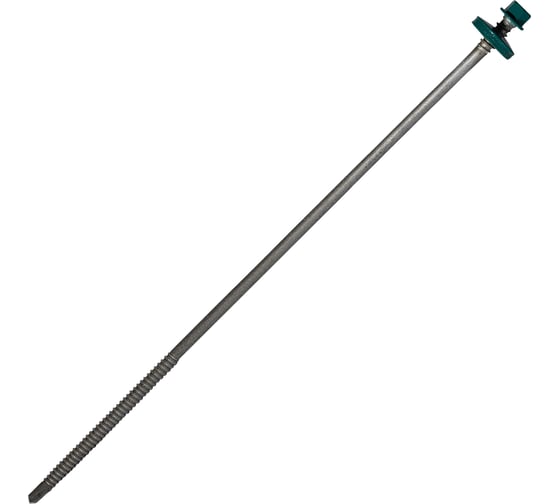 Саморез для сэндвич-панелей HARDWEX ТМ HWX5-P10-6.3/5.5x240 мм, св.№3, RUSPERT, RAL 5021, 50 шт. 5190024092749