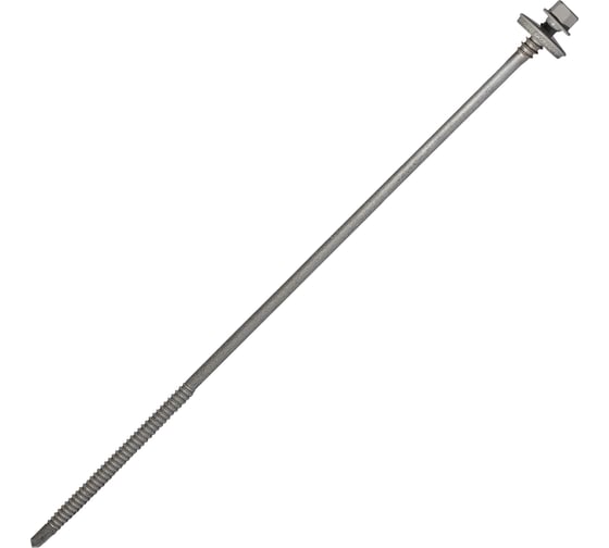 Саморез для сэндвич-панелей HARDWEX ТМ HWX5-P10-6.3/5.5x240 мм, св.№3, RUSPERT, RAL 7047, 50 шт. 5190024092817