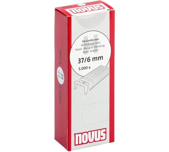Скобы (5000 шт; 6 мм; 37S) Novus 042-0535 1