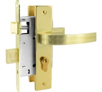 Врезной замок НОРА-М NEW 106-55 мм золото 16918