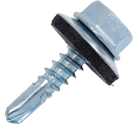 Саморез кровельный Квадра 4.8x19 мм, цинк, упаковка 10 шт., сверло PT.3, шайба EPDM 480201010812