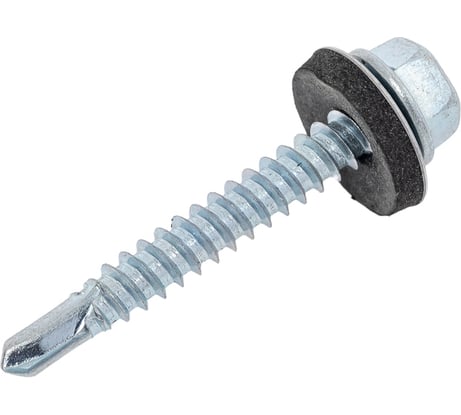 Саморез кровельный Квадра 4.8x35 мм, цинк, упаковка 6 шт., сверло PT.3, шайба EPDM 480351006812