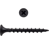 Саморез по дереву для ГКЛ Квадра черный, 3.8x70 мм, yпаковка 10 шт., PH2, редкая резьба 380701118120