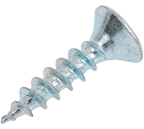 Саморез универсальный Квадра 4.5x20 мм, белый, потайная голова, цинк, кoробка 1000 шт. 453020011000