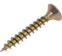 Саморез универсальный Квадра 4.5x30 мм, желтый, потайная голова, цинк, кopобка 100 шт. 404530020100